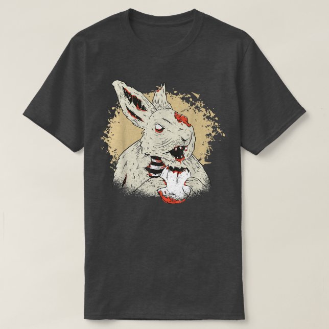 T-shirt Horreur Lapin de Pâques, Joyeux Lapin De Pâques Fa (Design devant)