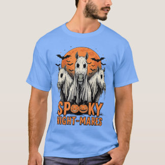 T-shirt Horreur Rétro Cauchemars Sombres Chevaux Boo Fantô