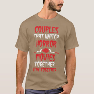 T-shirt Horror Movies Couple Cadeau retro