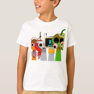 T-shirt Horror Sprunki Beats - Oren Raddy Clukr Funbot 