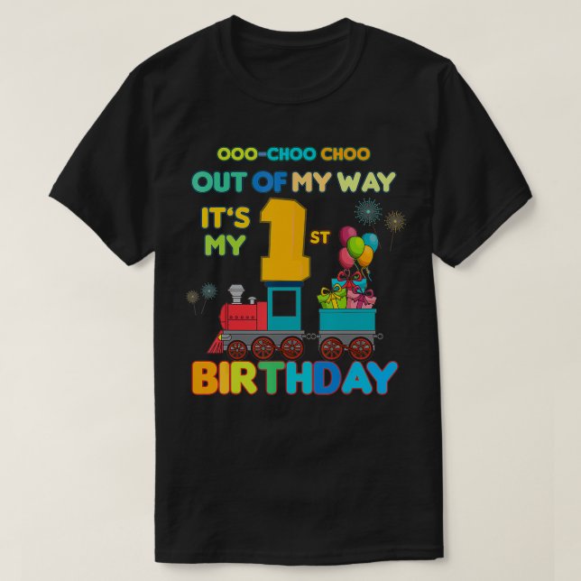 T-shirt Hors de mon chemin c'est mon 1er anniversaire Trai (Design devant)