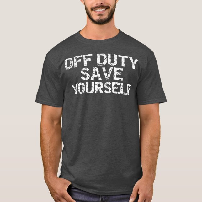 T-shirt Hors Service Sauvez-Vous Drôle Police Distortie (Devant)