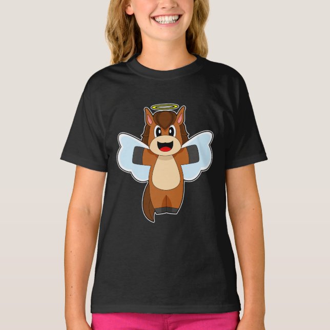 T-shirt Horse Angel Angel ailes (Devant)