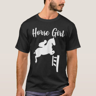 T-shirt Horse Girl Show Jumping Horseback équitation éques
