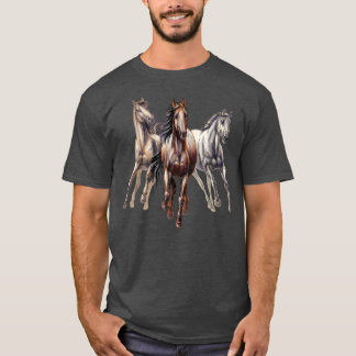 T-shirt Horse Lover Girl Équestre Rodéo Ferme Femmes