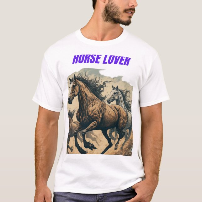 T-shirt 🎀 Horse Lover Insigne rétro Tee | Cute Cowgirl St (Devant)