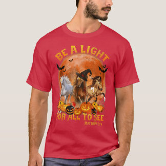 T-shirt Horse Lover Sorcière Citrouille de peur Boo Ghost