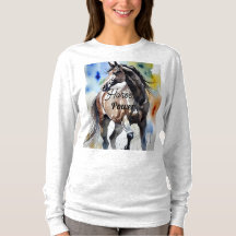 Horse Painting Long Sleeves Top