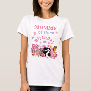 T-shirt Horse Party Maman of the Birthday Girl Rodeo Cowgi