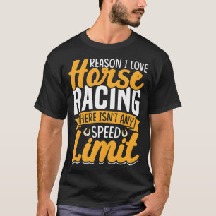 T-shirt Horse Racing Vitesse Limite Funny Barrel Racer Lov