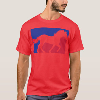 T-shirt Horse red blue sport friend