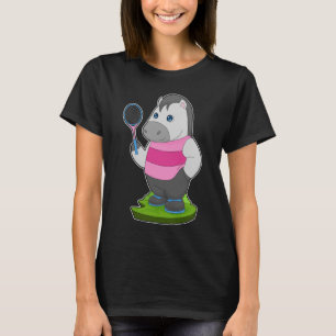 T-shirt Horse Tennis Raquette