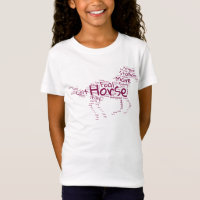Horse Word Cloud Design unique en Maroon