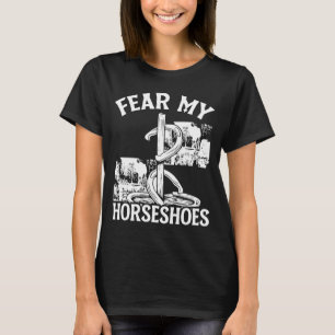 T-shirt Horseshoe Pitching Game Peur mon fer à cheval Tour