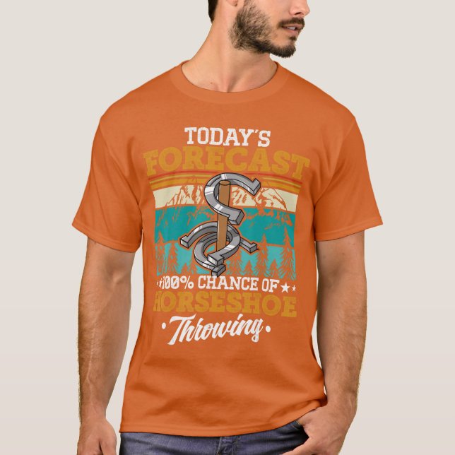 T-shirt Horseshoehrowing Game Playing Pitchingossing boy g (Devant)