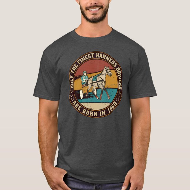 T-shirt HorsesrottingConducteurs nés en 1980 Anniversaire  (Devant)
