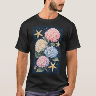 T-shirt Hortensia et étoile de mer