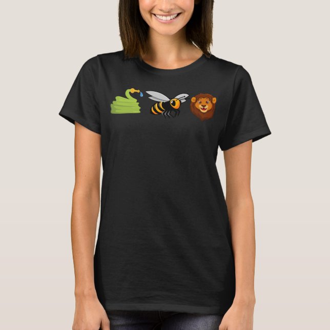 T-shirt Hose Bee Lion Icônes Drôle Hoches Be Lying Pun Int (Devant)