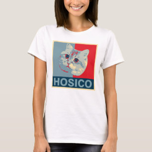 T-shirt Hosico - Illustration Bleu Rouge