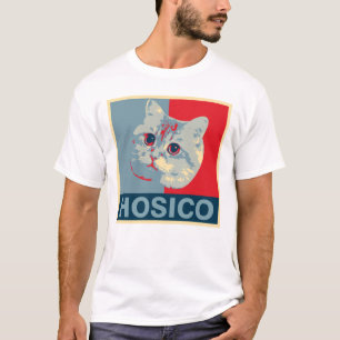 T-shirt Hosico - Illustration Bleu Rouge