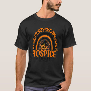 T-shirt Hospice Leopard Rainbow Halloween Citrouille Nu