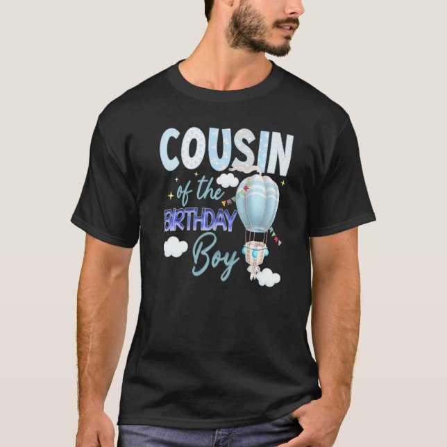 T-shirt Hot Air Balloon B Day Boy Party Group (Devant)