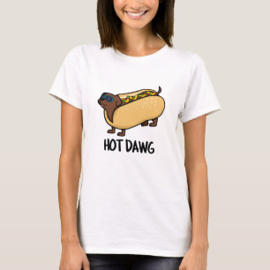 T-shirt Hot Dawg Funny Hot Dog Dans Un Pun À Feu