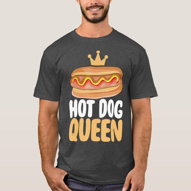 T-shirt Hot Dog Cadeau Hotdog Queen (Devant)