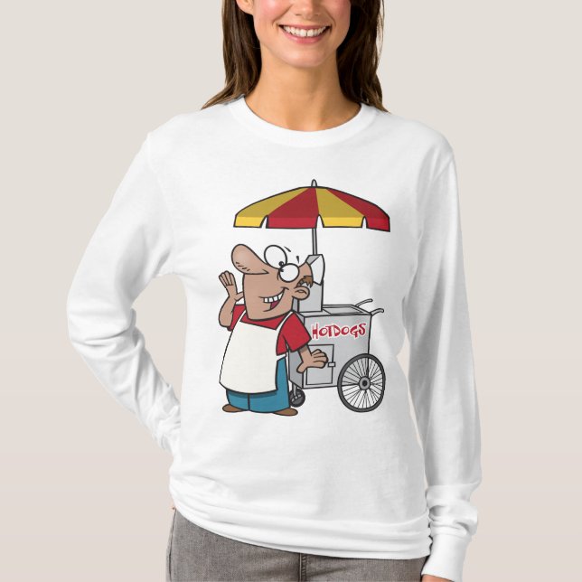 T-shirt Hot Dog Cart Vendor Street Food Seller (Devant)