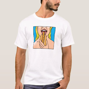 T-shirt Hot-dog de Madame Eating