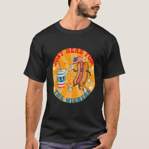 T-shirt Hot Dog drôle Je suis juste ici pour les Wieners 4
