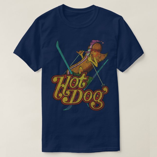 T-shirt Hot Dog Skier 1974 (Design devant)