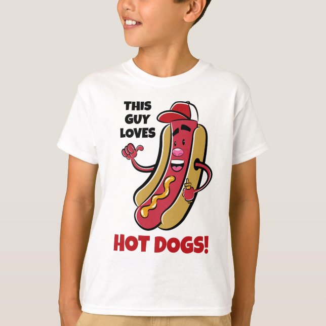 T-shirt Hot Dog Texte Personnalisé (Devant)