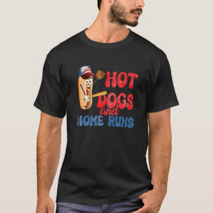 T-shirt Hot Dogs Et Home Runs Hotdog Baseball Touchdown