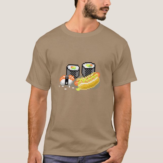 T-shirt Hot-dogs et sushi (Devant)