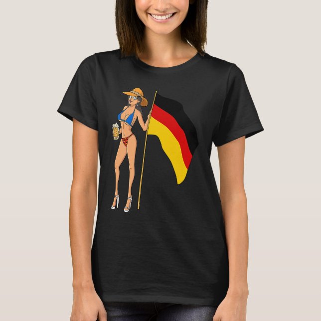 T-shirt Hot Fan Girl Germany (Devant)