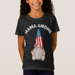 T-Shirt Hot Mama Gnome Family Drapeau américain amusant