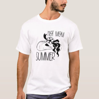 T-shirt Hot Mom Summer Beach Sun Floral Femens Casquette d