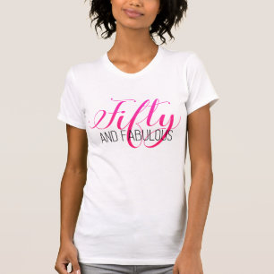 T-shirt Hot Pink 50 Fabuleux cadeau de 50e anniversaire