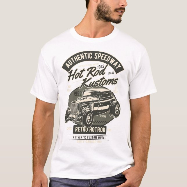 T-shirt Hot rod kustoms speedway (Devant)