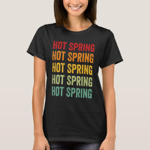 T-shirt Hot Spring County Arkansas Rainbow Text Design