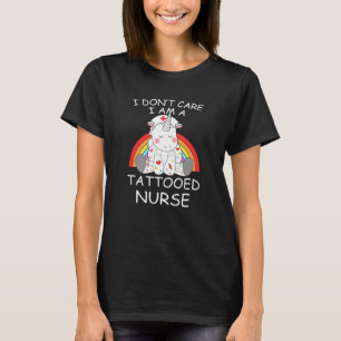 T-shirt Hot Trend Je m'en fiche Je suis une infirmière tat