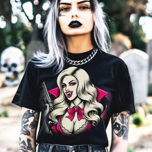 T-shirt Hot Vampire Goth Girl
