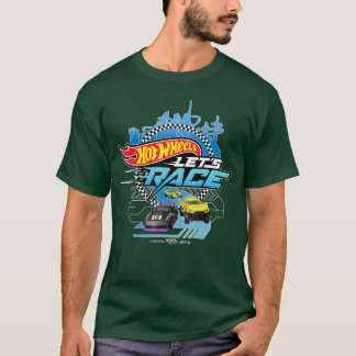 T-shirt Hot Wheels Lets Race Racing Cityscape