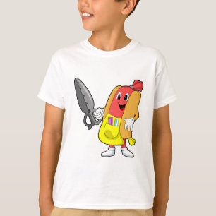 T-shirt Hotdog comme coiffeur avec ciseaux
