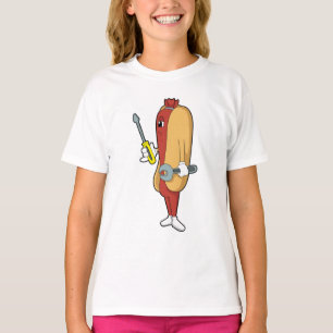T-shirt Hotdog en mécanique avec outil