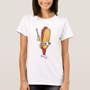 T-shirt Hotdog en mécanique avec outil