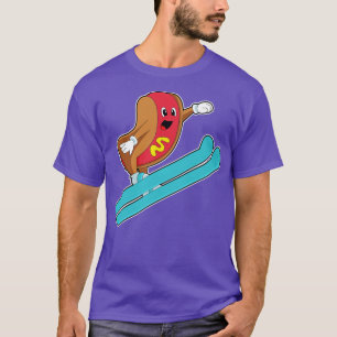 T-shirt Hotdog en saut à ski avec Ski