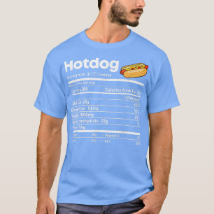T-shirt Hotdog Nutrition Fiches Thanksgiving Christmas Foo