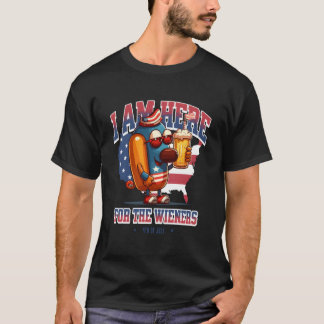 T-shirt Hotdog Wiener 4 juillet patriotique